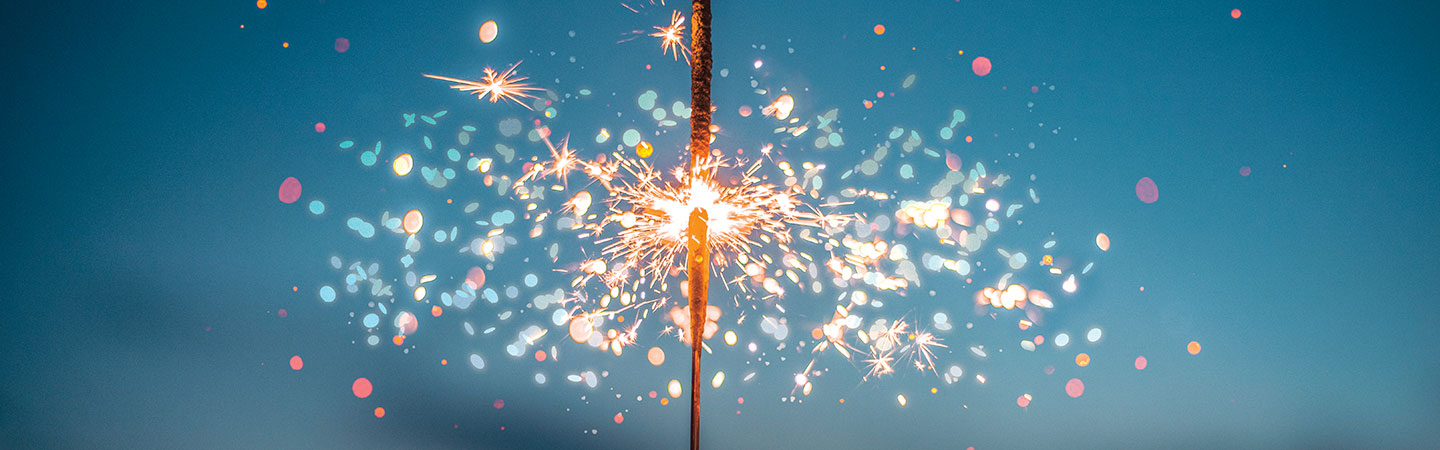 A lit sparkler