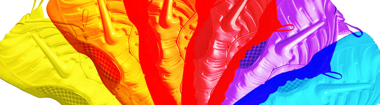 Sneaker for each color of the rainbow