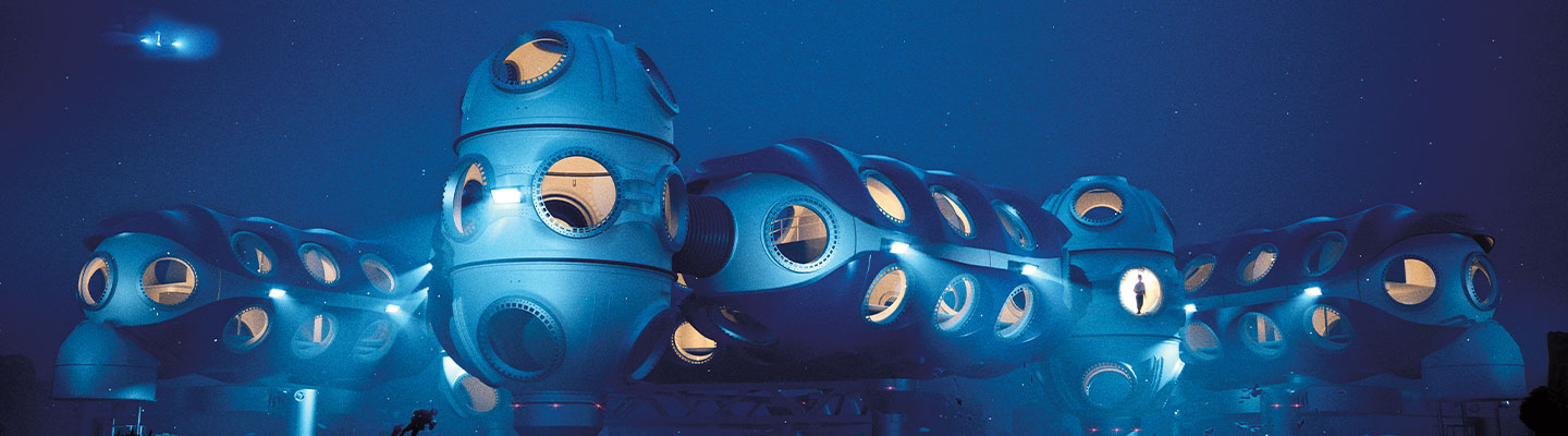 Image of an under-sea community for humans